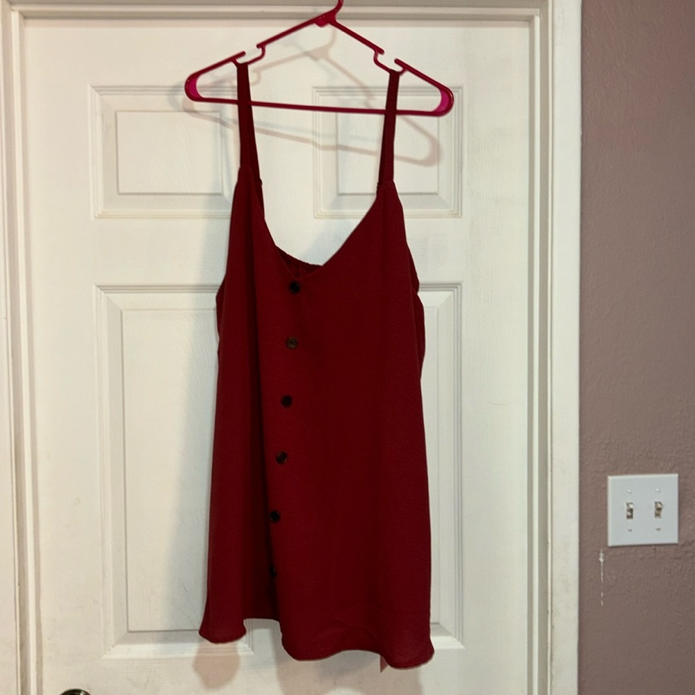 Bloomchic cami top faux button down